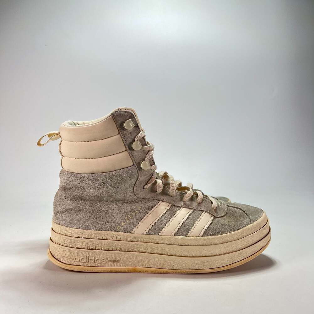 Adidas Originals Gazelle Boot Platform High Wonder Beige Suede Women's Size 8